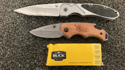 KERSHAW AND BUCK FOLDING POCKET KNIVES