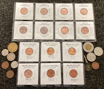 (24) US AND CANADIAN COINS YEARS 1959-2009