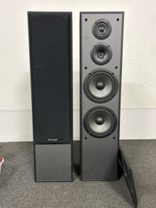 PAIR OF PIONEER TOWER SPEAKERS IN GREAT CONDITION. 9&rdquo;x 9&rdquo;x 36-3/4&rdquo;