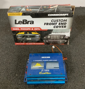 COVERCRAFT LEBRA CUSTOM FRONT END COVER WITH AND JDX 2 CHANNEL POWER AMPLIFIER