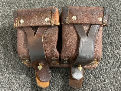 VINTAGE DUAL LEATHER UTILITY POUCH