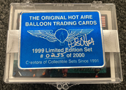 THE ORIGINAL HOT AIRE BALLOON TRADING CARDS. FACTORY SEALED 1999 LIMITED EDITION SET #0255 OF 2000