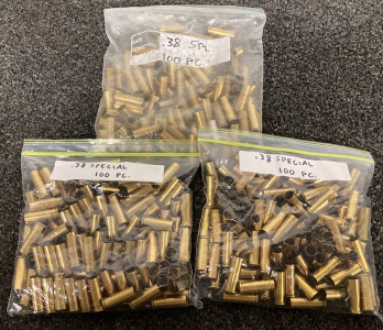 (300) CT. .38 SPL SPENT SHELLCASES