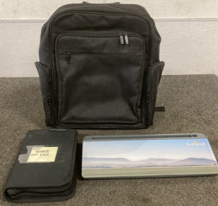 BACKPACK, DESK ORGANIZER, AND BIBLE ON CD