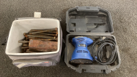 SANDER WITH CASE, 6” BOLTS, AIR HOSE, BOLT CUTTERS, AND MORE - 3