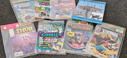 MARVEL & DISNEY COMIC BOOK COLLECTOR PACKS, 1988 CARE BEARS COMIC BOOK, US AIRCRAFT BOOK