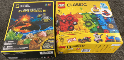 NEW LEGO CLASSIC SET AND NEW EARTH SCIENCE KIT