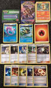 BAG OF POK&Eacute;MON CARDS WITH SEALED 10 CARD PACK