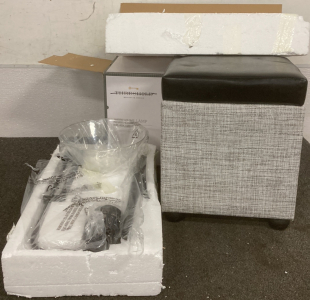 LIKE NEW FLOOR LAMP AND OTTOMAN/FOOT STOOL