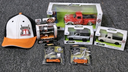 UNOPENED MODEL TRUCKS & NIGHTMARE BEFORE CHRISTMAS CARS, COTTON KENWORTH BALL CAP