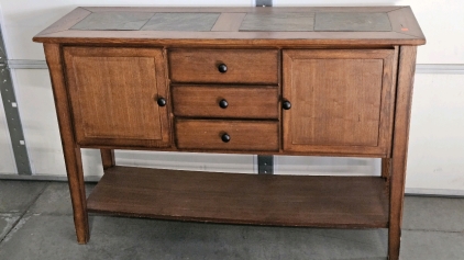 GRANITE- INLAY BUFFET TABLE - 54X18X36