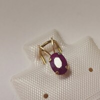 14K Ruby 6X4Mm Pendant - 2