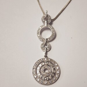 Silver Cz 17" Necklace