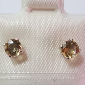 Silver Citrine Earrings