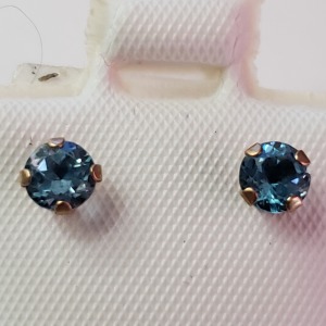 10K Blue Topaz Earrings