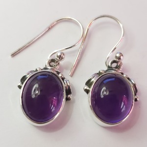 Silver Amethyst Earrings