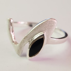 Silver Black Onyx Ring