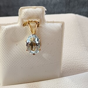 14K Blue Topaz(0.8ct) Pendant