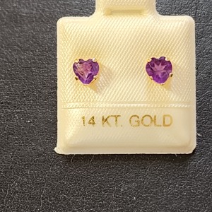 14K Amethyst Earrings