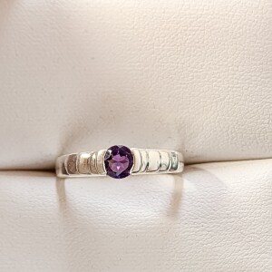 Silver Amethyst(0.5ct) Ring