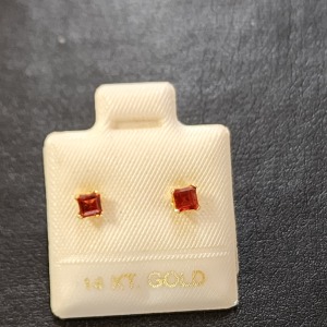 14K Garnet Earrings