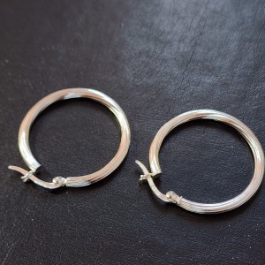 Silver Hoops Earrings