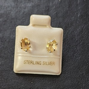 Silver Citrine(1.47ct) Earrings