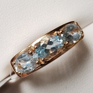 Silver Blue Topaz(1.35ct) Ring