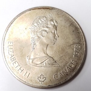 Silver 5 Dollar Montreal Olympia Coin