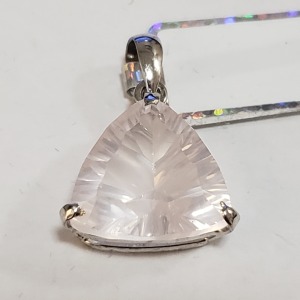 Silver Rose Quartz Pendant