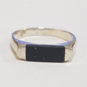 Silver Black Onyx Ring