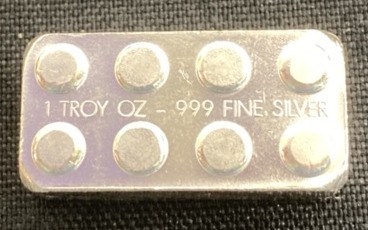 1 Troy Oz 999 Fine Silver Building Block