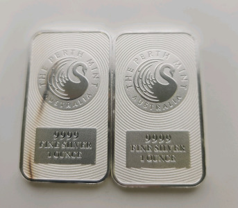 (2) .9999 Fine Silver 1 Ounce