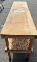 LONG WOODEN WORK TABLE/ BENCH ( 97” x 24 1/2”) - 4