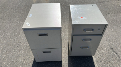 (2) METAL FILING CABINETS