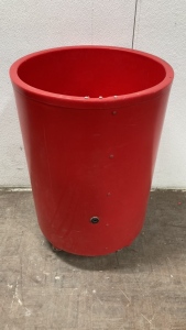 Red Cooler Bin On Wheels