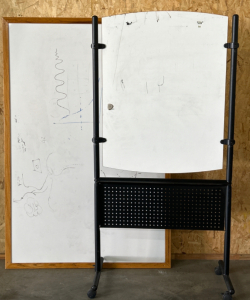 LARGE WHITEBOARD (6’x4’) AND ROLLING WHITEBOARD (36”x 72”)