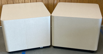 (2) 24-1/2&rdquo;x 24-1/2&rdquo;x 20 SQUARED STANDS/ TABLES
