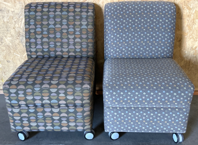 (2) PADDED ROLLING OFFICE CHAIRS