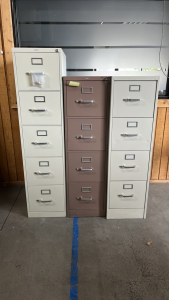 (3) METAL FILING CABINETS