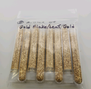 (8) Bottles Flake/Leaf Gold