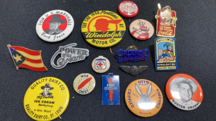 (16) Assorted Vintage Pins