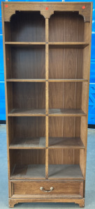 Wood Bookshelf w/ Bottom Drawer