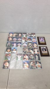 (32) 1990 Mothers Cookies Baseball Cards Including (6) Mark McGwire (2) 1990’s Ken Griffey Jr Baseball Cards On Plaques