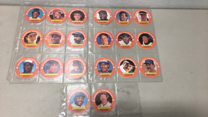 (20) 1988 Fantastic Sams Baseball Superstars Baseball Cards Discs Including Don Mattingly!!