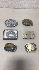 (6) Vintage Collectible Belt Buckles