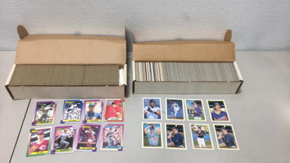 (1) Box Of (500) 1990 Topps Baseball Cards (1) Box Of (500) 1991 Bowman Baseball Cards