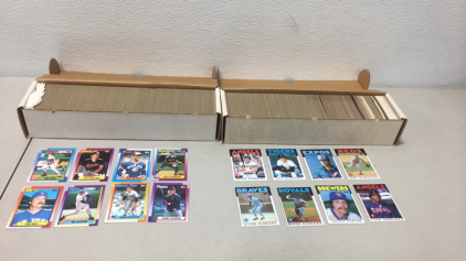 (1) Box Of (500) 1990 Topps Baseball Cards (1) Box Of (500) 1986 Topps Baseball Cards