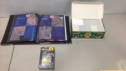 (1) 1991 Score Baseball Collectirs Set (1) Post Cereal Baseball Card Collector Album (1) New Sealed 1993 Pinnacle Joe DiMaggio Commemorative Card Set