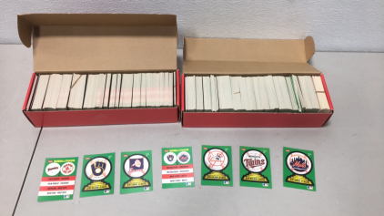 (1000) 1988 Fleer Baseball Card Sticker Team Cards